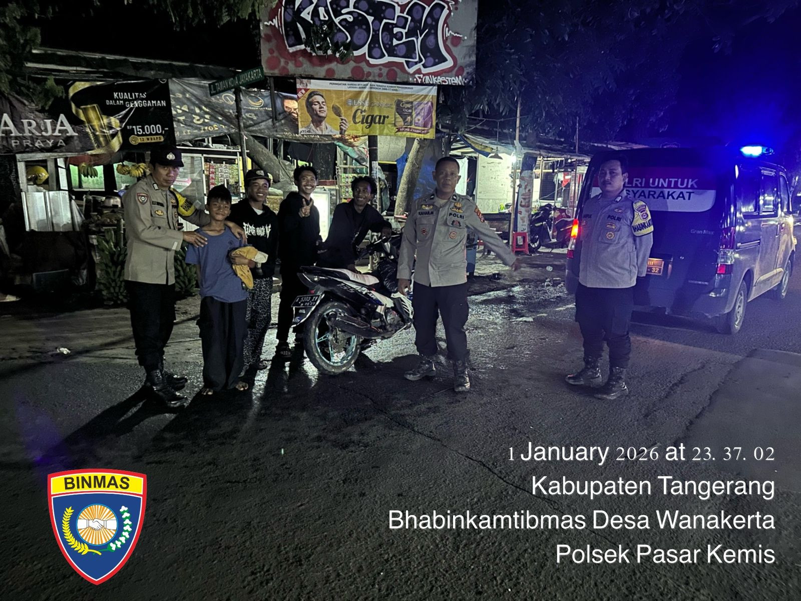 Polsek Pasar Kemis Intensifkan Patroli Mobile, Antisipasi Gangguan Kamtibmas Malam Hari